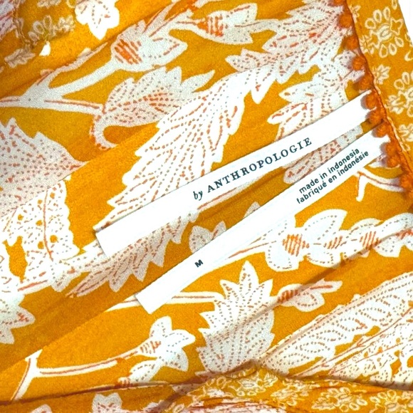 ANTHROPOLOGIE Mia Tiered Ruffle Trim Flounce Boho Tunic Top Mini Dress Womens M - Picture 6 of 6